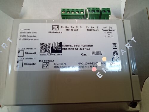 HD67648-A1-232-422 Ethernet/Serial Port - Converter