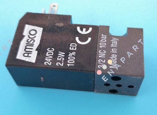 3/2NC 10bar 24VDC 2.5W 100%ED 3/2 Normally Closed Solenoid Valve, 10 bar, 24V DC, 2.5W
