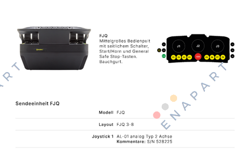 870 MHz FHSS CE radio remote control