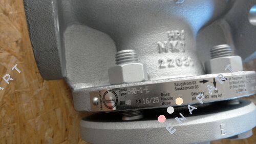 590-1-DN 40-PN 16/25 Steam jet pump, which has a driver, mounted