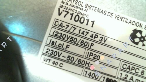 DA 7/7 CM 147 W 4 P 3 V  / V710011 ventilator