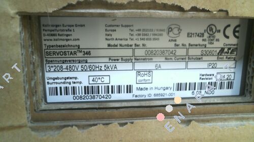 SERVOSTAR-346-NA Precision motion controller for North American markets