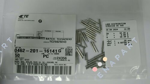 0462-201-16141 Socket Contacts Nickel Crimp 16-20 AWG Power, Machined