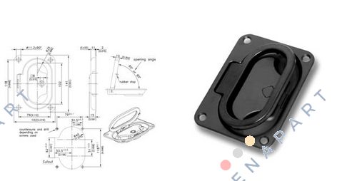 213-9101.00-00060 Folding trough handle