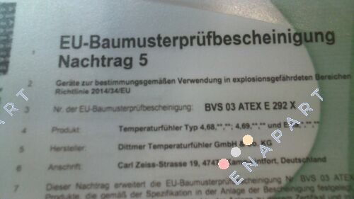 ATEX certificate ATEX certificate