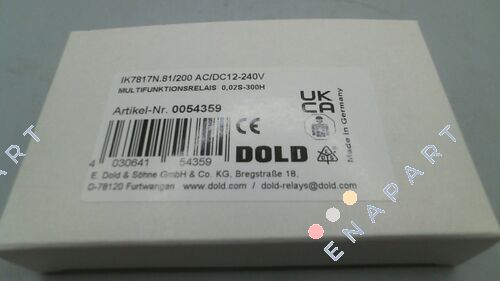 P/N: 0054359, Type: IK7817N.81/200 AC/DC12-240V multifunction relay