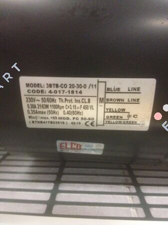 GMV 3BTB.CO.20.30.0/11 *40171814* Fan Motor Assembly