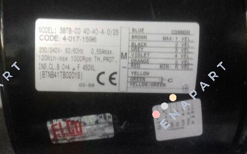 GMV 3BTB.CO.40.40.A.0/25 "SETEM049.02" *40171596* Fan Coil Motor