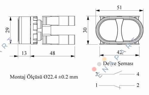 B102K20KY Push Button
