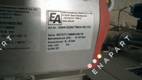 ZA64-EE85/TM24-RE/OS (OEM) Ball valve ZA DN25 welding end, with actuator EE85
