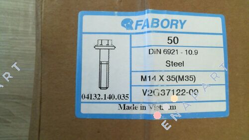 04132.140.035 (package of 50 pcs) Hexagon flange bolt DIN 6921 Steel Plain 10.9 M14X35