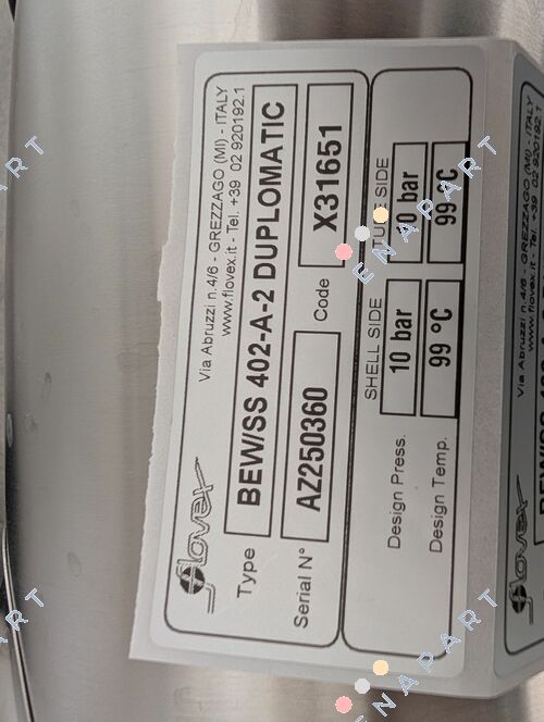 BEW/SS 402-A-2- 980211 heat exchanger