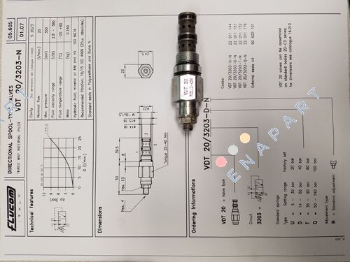 VDT20/3203-N THREE WAY INTERNAL VALF