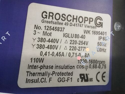 IGLU 80-40 (WK 1695401) AC ASYNCHRONOUS GEAR MOTOR
