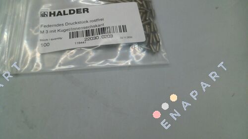 22030.0203 Spring Plunger with ball and internal hexagon