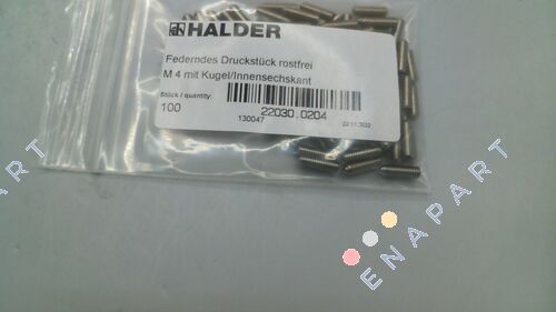 22030.0204 Spring Plunger with ball and internal hexagon