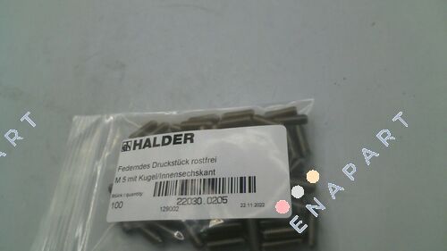 22030.0205 Spring Plunger with ball and internal hexagon