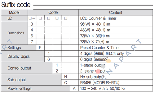 LC7-P61NA Counter / Timer