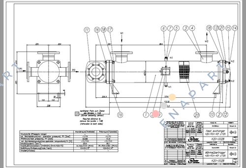 (K20-0028)K20-FCV-421 L1120 heat exchangers