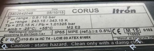 CORUS PTZ, 0.9 – 10 bar Electronic volume corrector for gas
