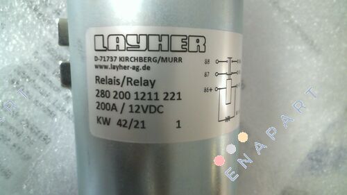 280-200-1211-221 Relay, changeover contact