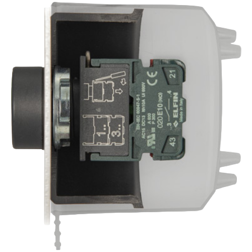 1 N.O. + 1 N.C. with flange, with protective cap