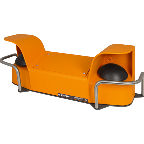 Protected two-hand control panel with push buttons