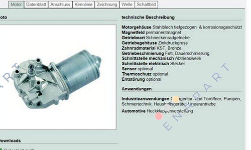 405054 gear motor