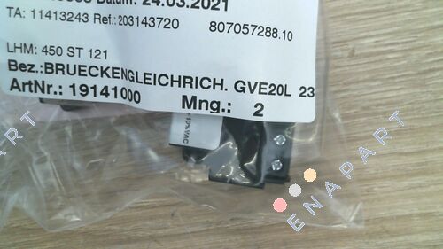 19141000 / GVE20L bridge rectifier