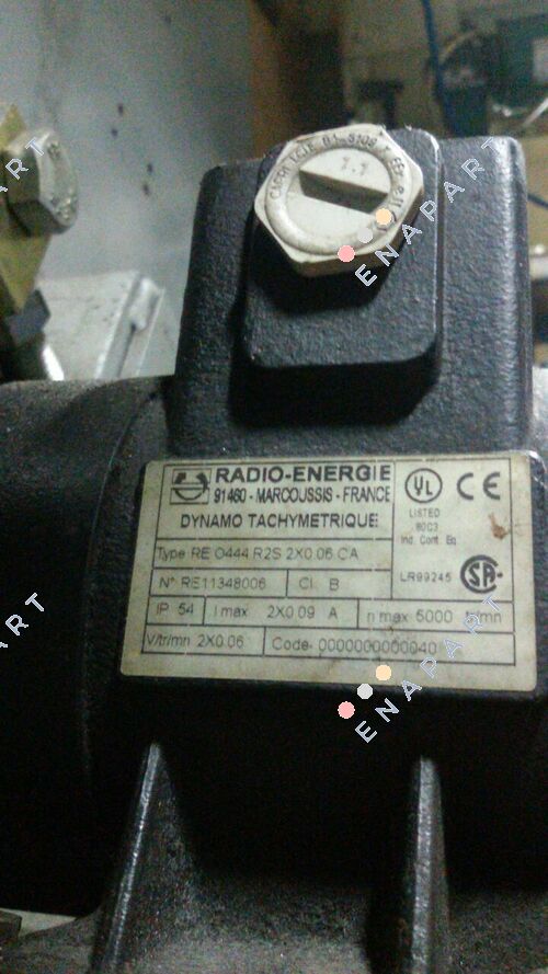 REO444R2S2X0,06CA Radio Energie Foot Mounted DC Tachogenerator