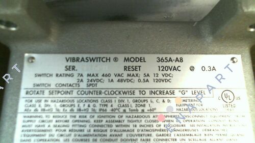 365A-A8 Vibration Switch
