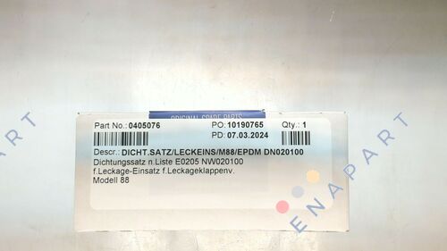 0405076 Repair kit Seal set E0205 for valve DN020-DN100