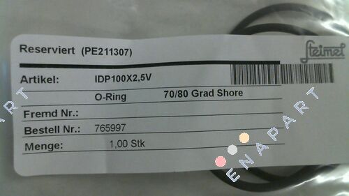 IDP100X2,5V O-ring