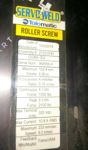 2733-0741         Roller Screw